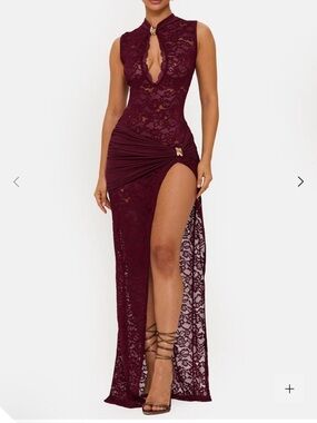 Murci Burgundy Lace Dress